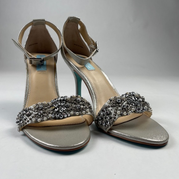 Betsey Johnson GINA Women's Stiletto Heels - Silver - Picture 3 of 16